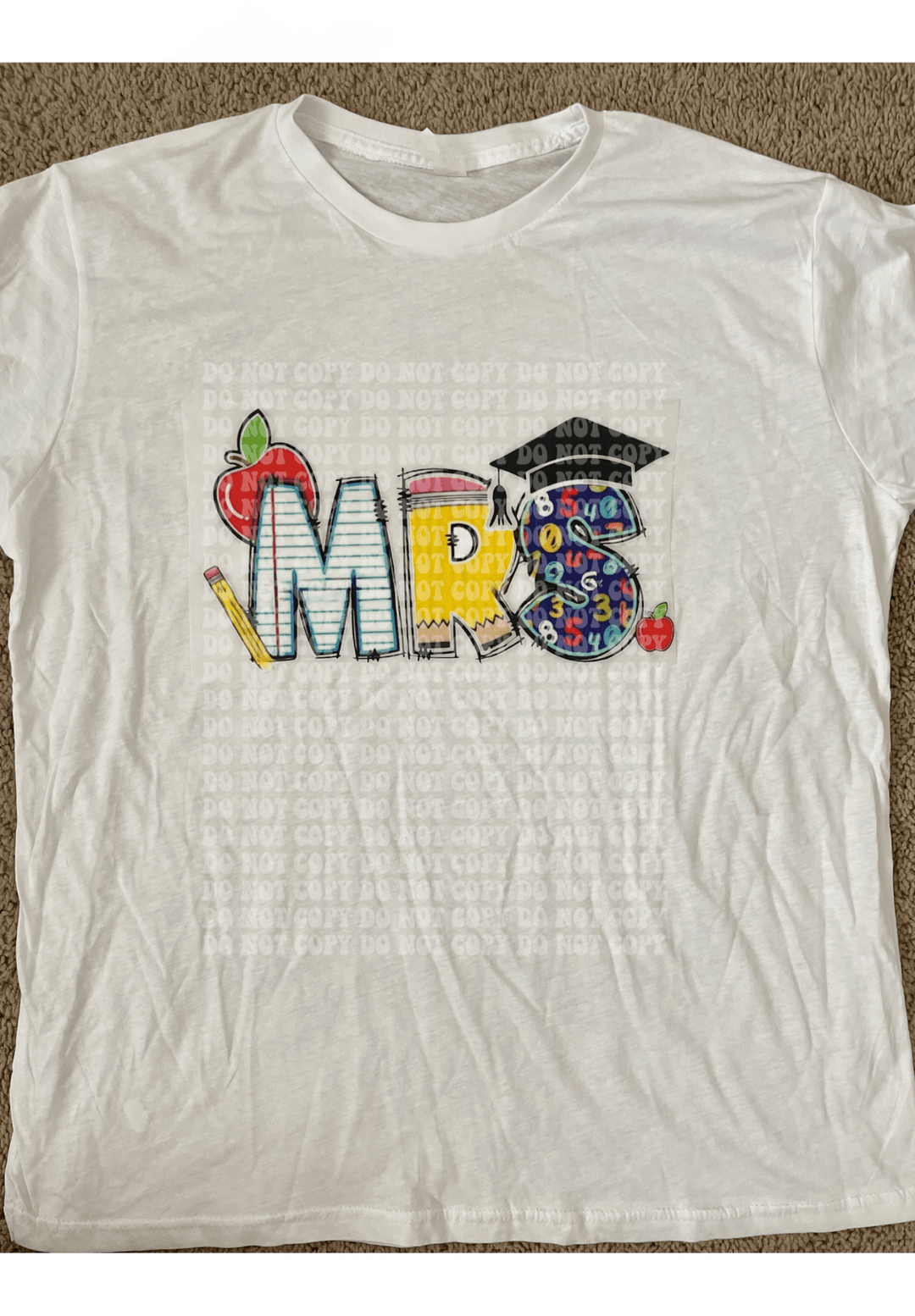 Mrs Teacher DTF ready to press transfer - KT SUBLIMATION, DTF AND MORE LLC