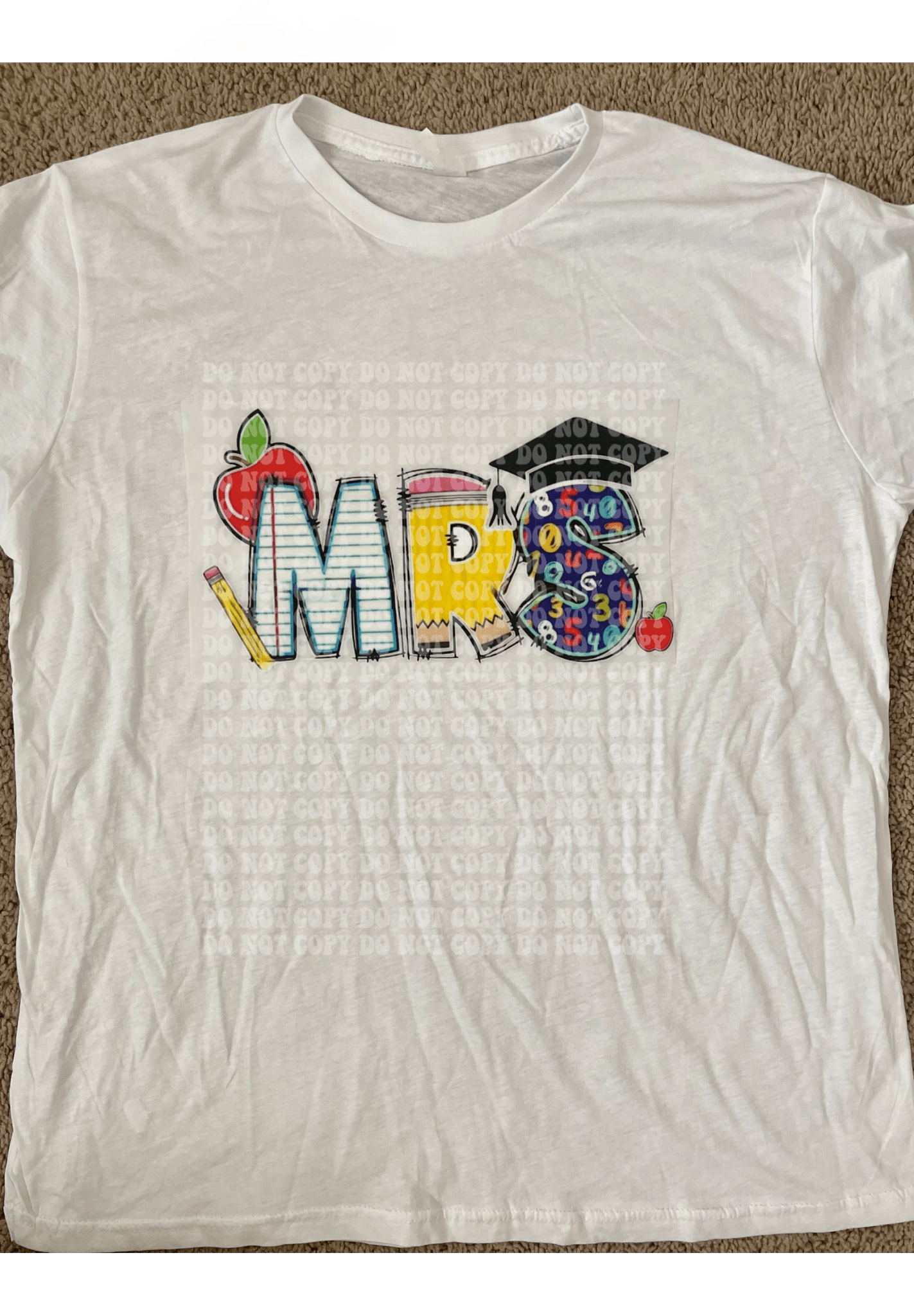 Mrs Teacher DTF ready to press transfer - KT SUBLIMATION, DTF AND MORE LLC