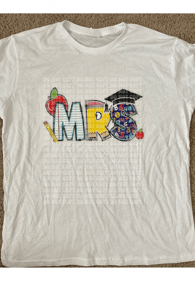 Mrs Teacher DTF ready to press transfer - KT SUBLIMATION, DTF AND MORE LLC