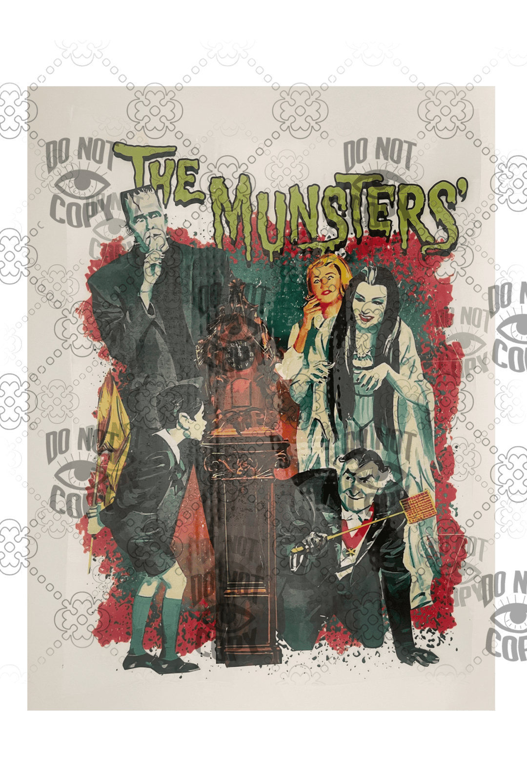 Munsters DTF, Old school Halloween ready to press transfer - KT SUBLIMATION, DTF AND MORE LLC