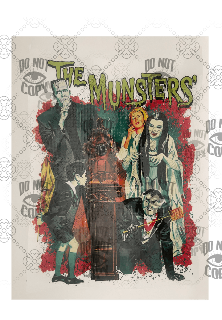 Munsters DTF, Old school Halloween ready to press transfer - KT SUBLIMATION, DTF AND MORE LLC