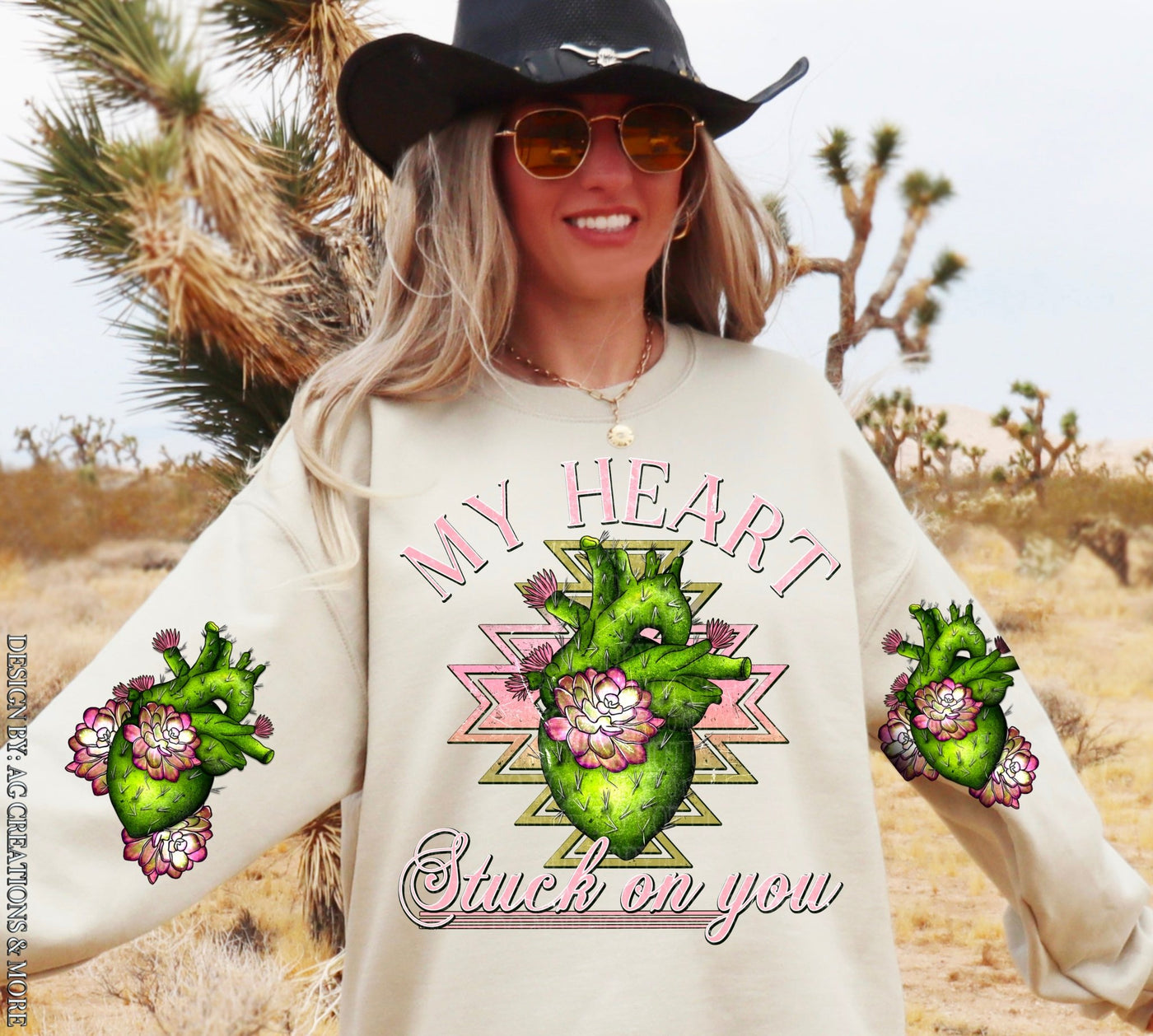 My heart stuck on you and sleeves DTF - KT SUBLIMATION, DTF AND MORE LLC