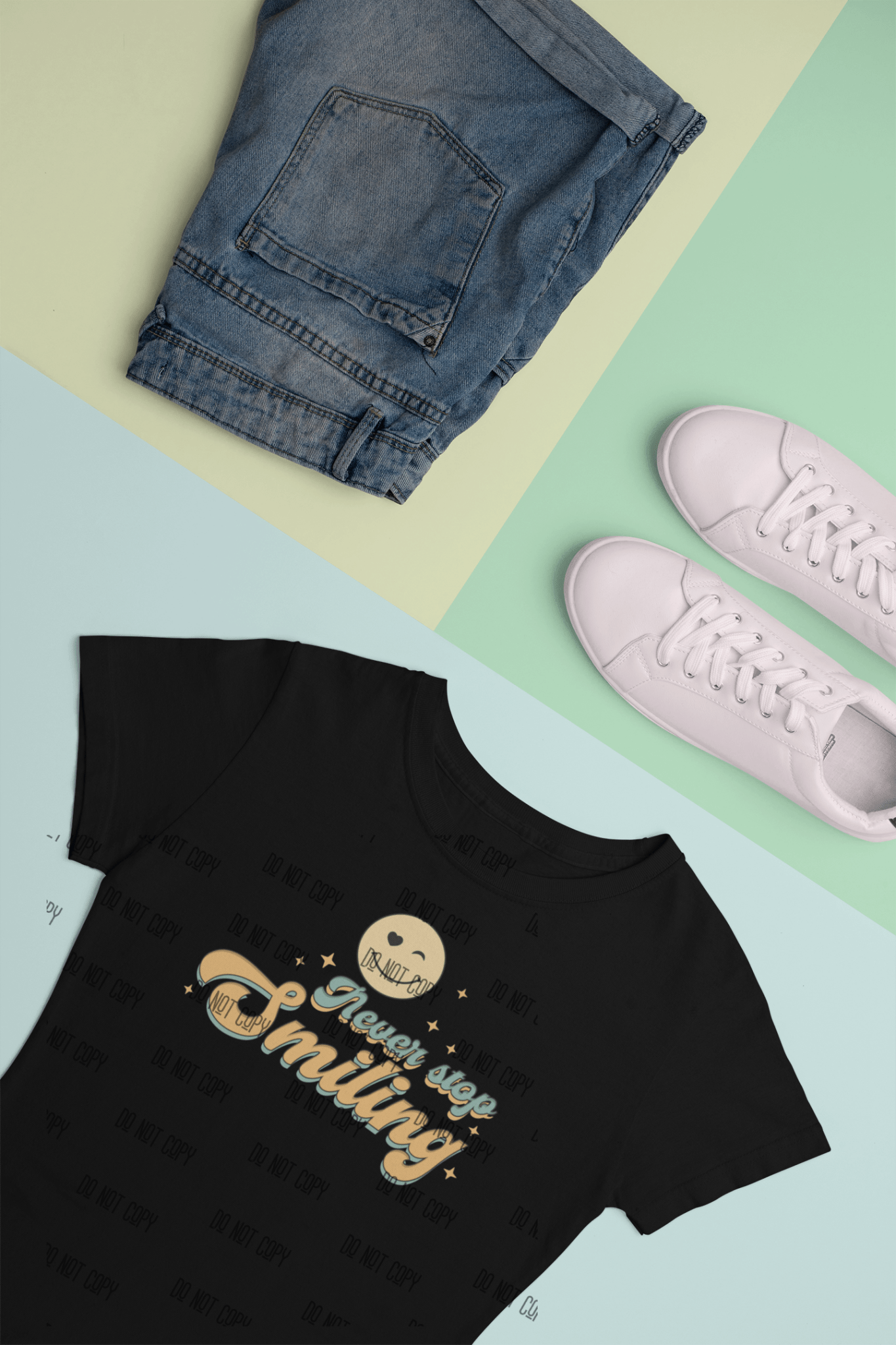Never Stop Smiling DTF Transfer – Positive Vibes & Confidence Heat Transfer - KT SUBLIMATION, DTF AND MORE LLC