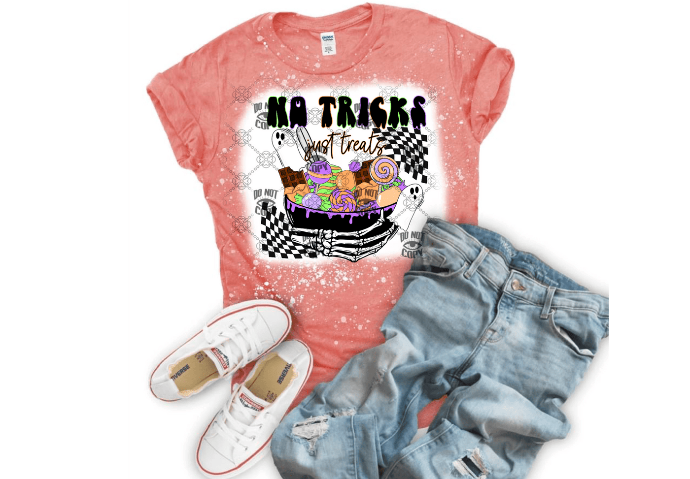 No tricks DTF halloween ready to press transfer - KT SUBLIMATION, DTF AND MORE LLC
