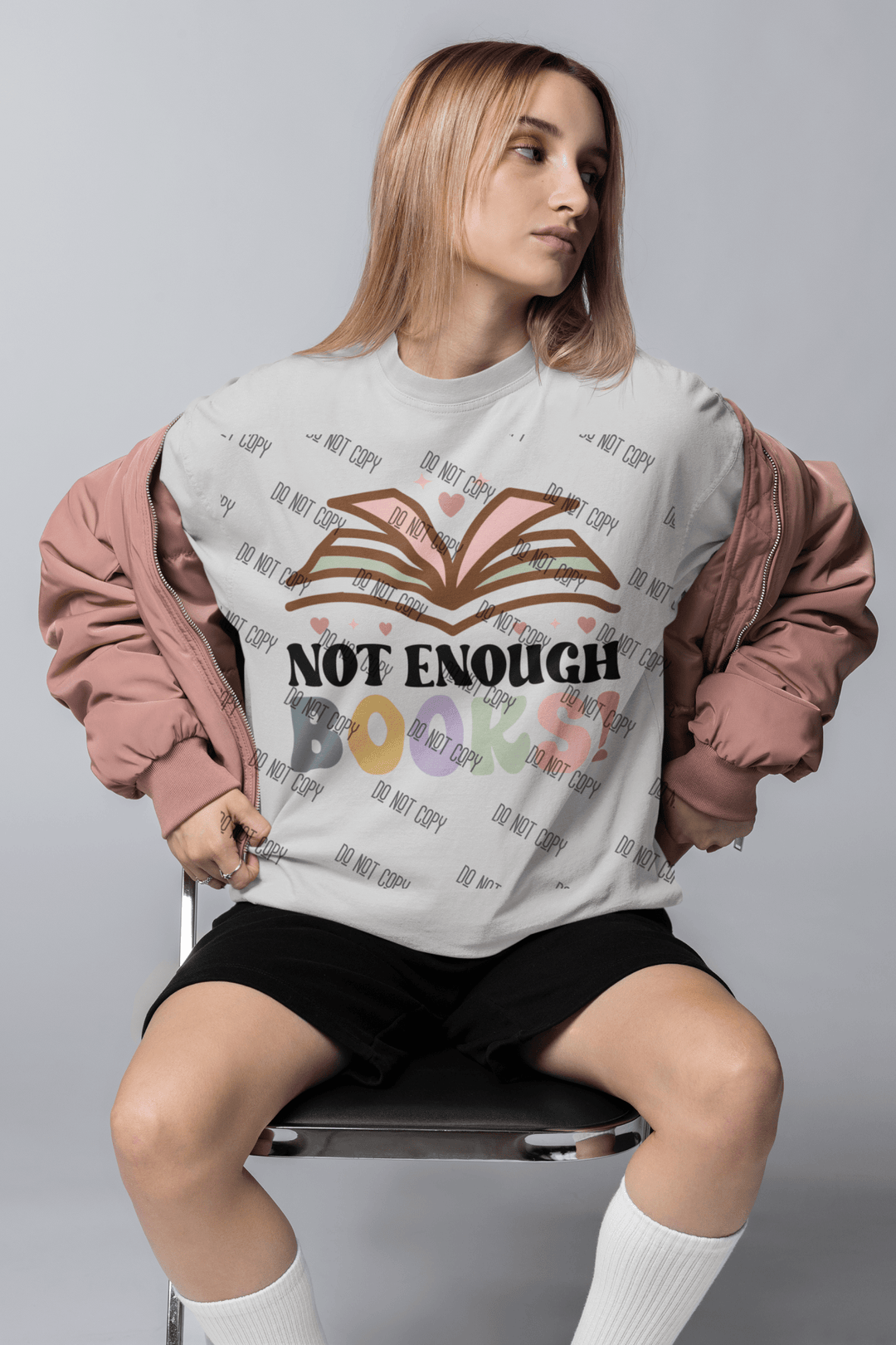 Not Enough Books DTF Ready - to - Press Transfer: For the True Book Lovers! - KT SUBLIMATION, DTF AND MORE LLC