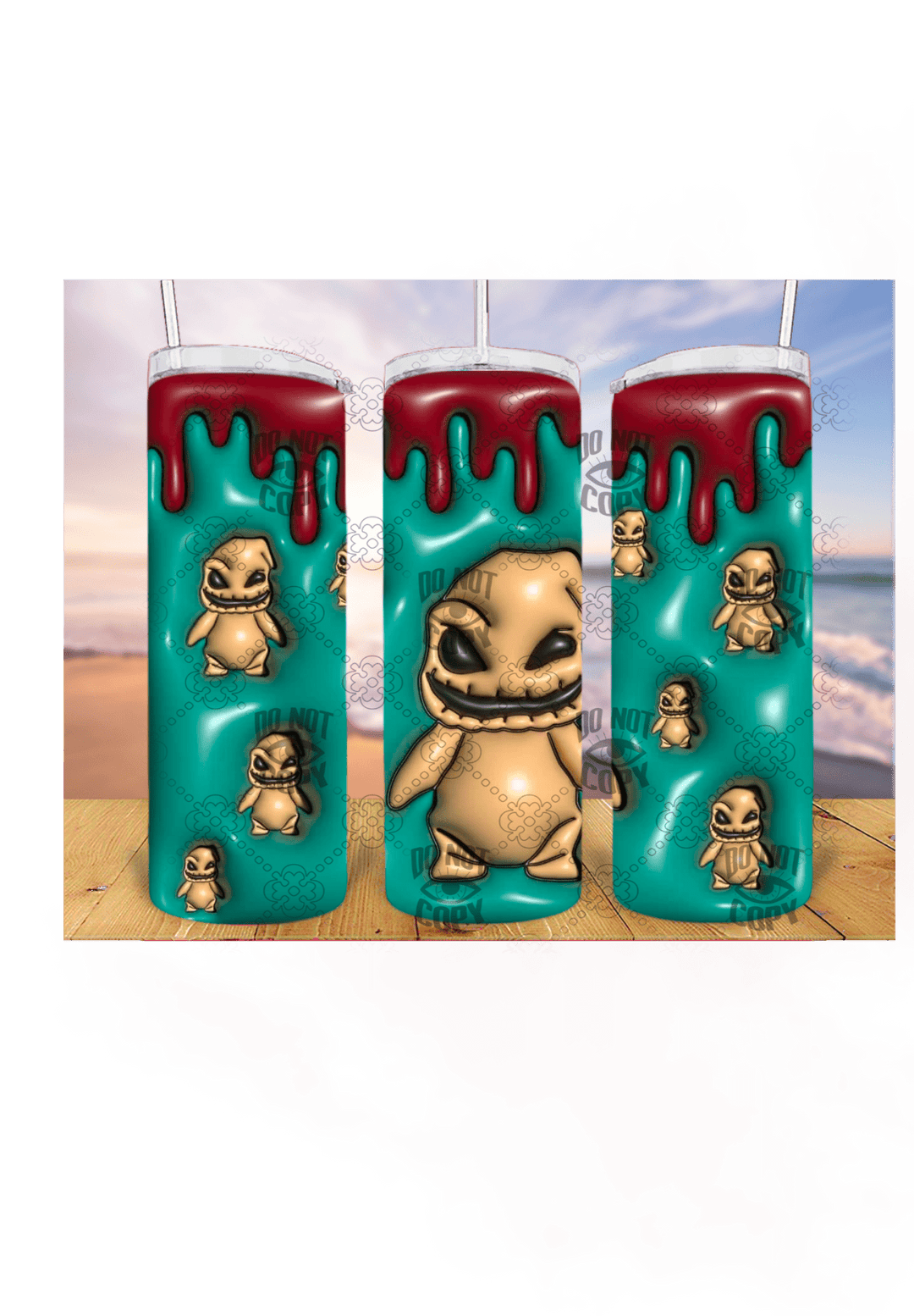 Oggie Boggie 3D 20oz Tumbler Sublimation Print - KT SUBLIMATION, DTF AND MORE LLC