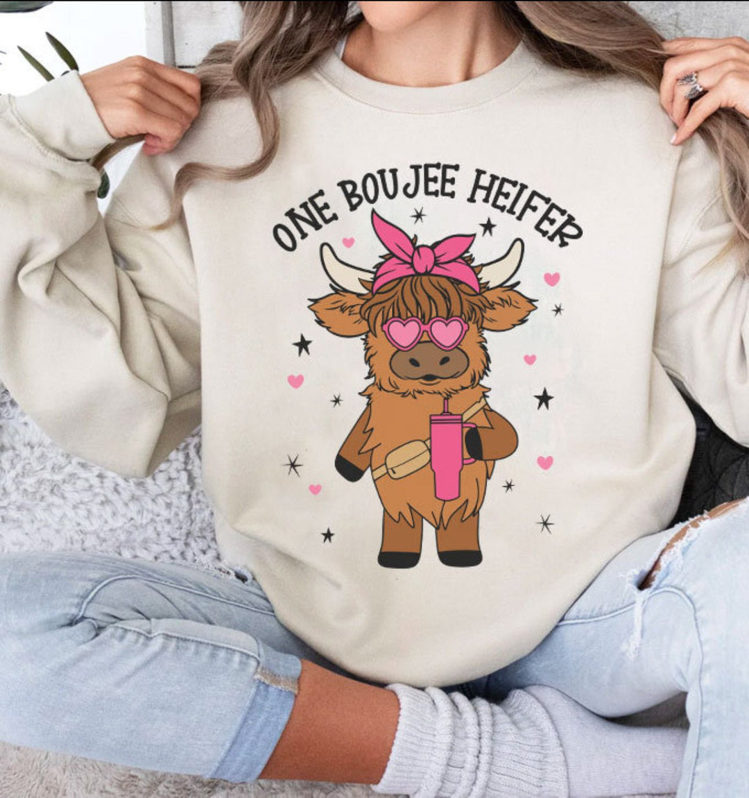One boujee heifer DTF - KT SUBLIMATION, DTF AND MORE LLC