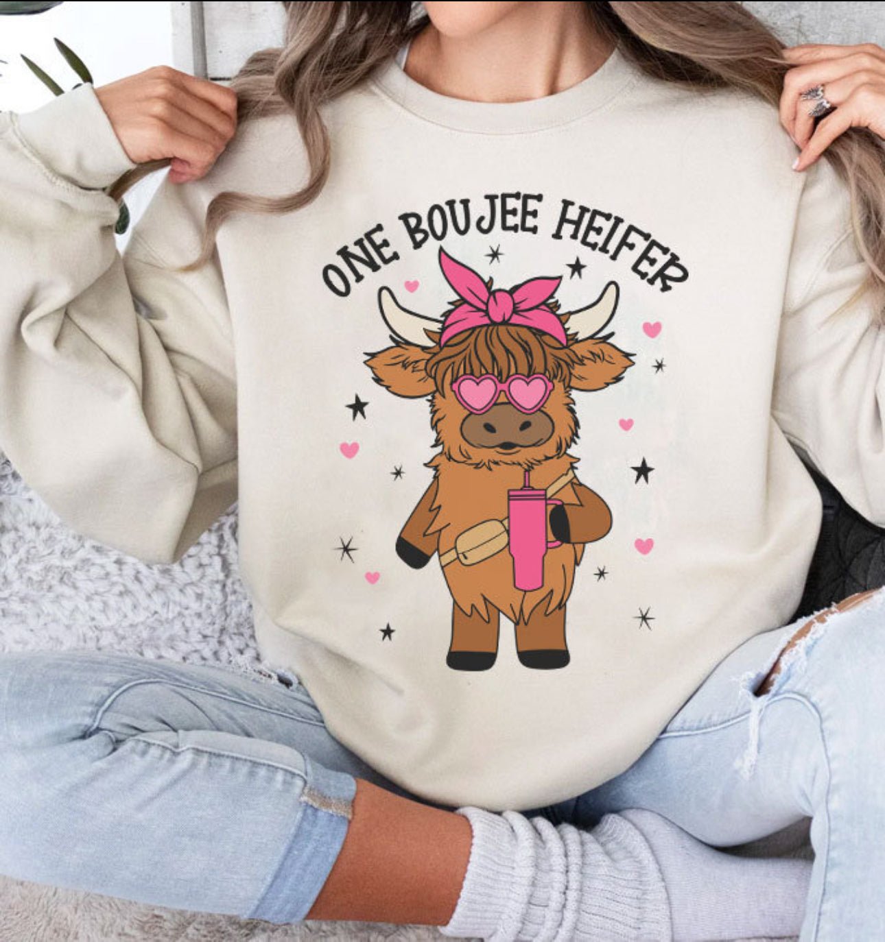 One boujee heifer DTF - KT SUBLIMATION, DTF AND MORE LLC