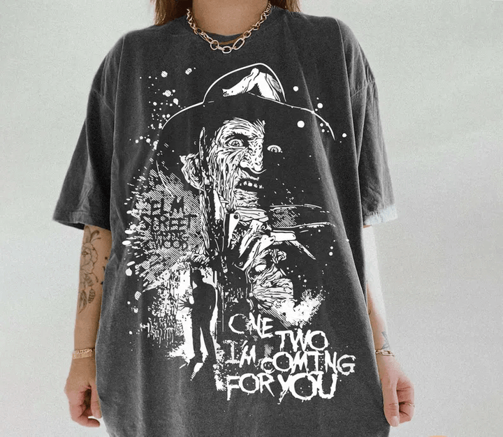 One Two I’m Coming for You DTF Transfer – Horror - Inspired Halloween Shirt Design - KT SUBLIMATION, DTF AND MORE LLC