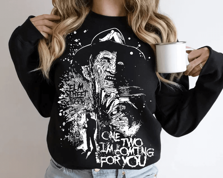 One Two I’m Coming for You DTF Transfer – Horror - Inspired Halloween Shirt Design - KT SUBLIMATION, DTF AND MORE LLC