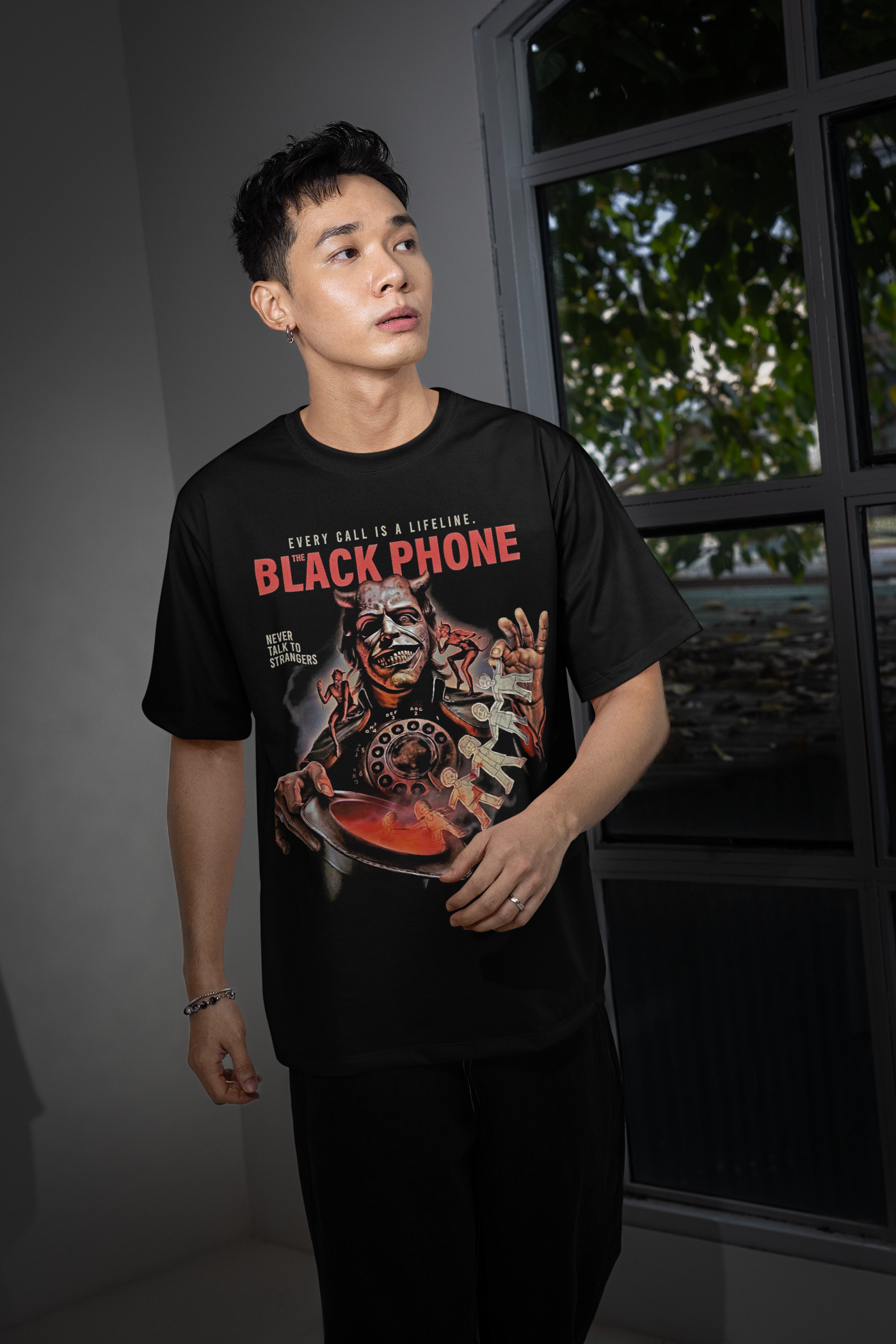 Halloween Transfer – Scary Movie Inspired Ready-to-Press Design for Shirts & Apparel