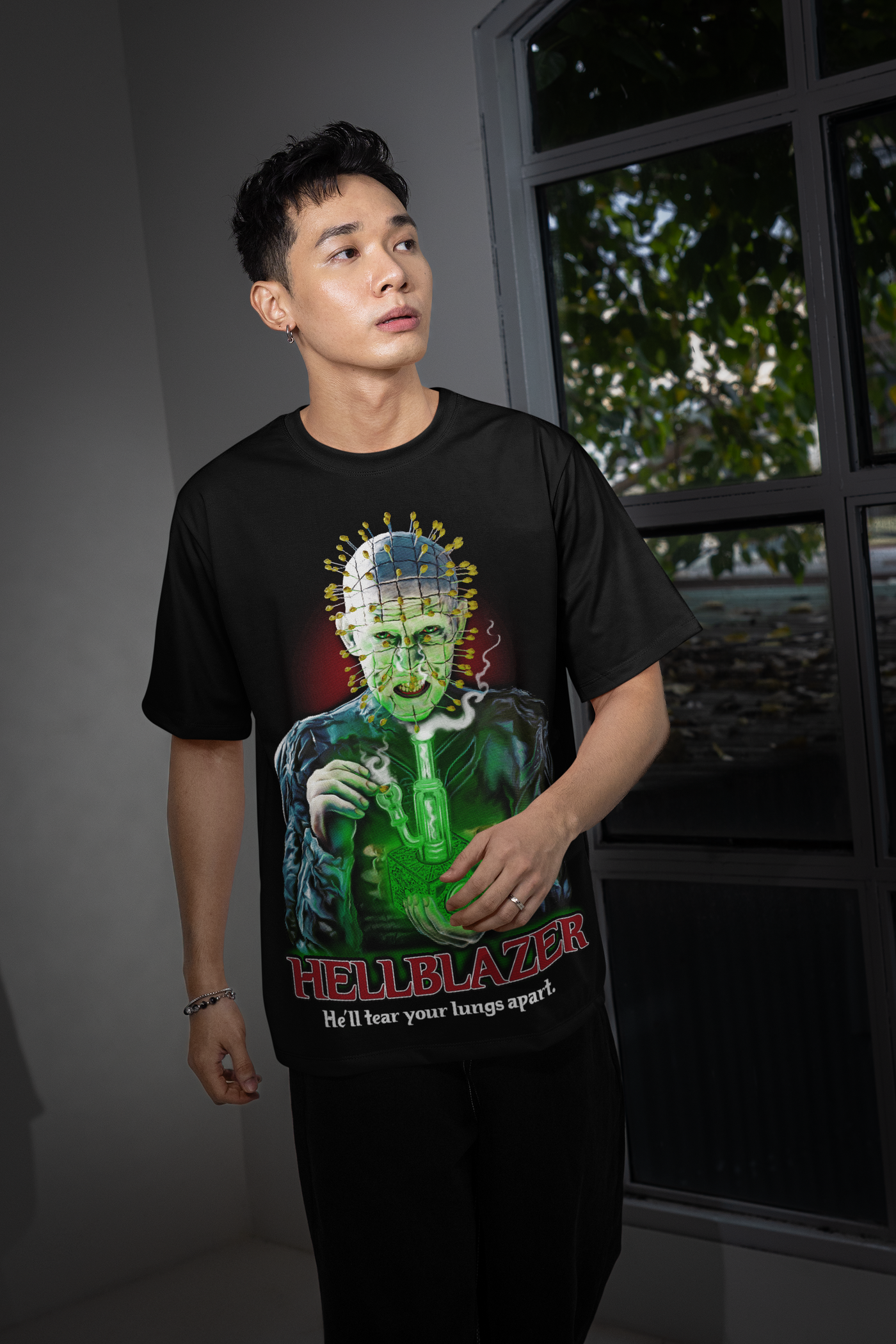 Halloween Transfer – Scary Movie Inspired Ready-to-Press Design for Shirts & Apparel