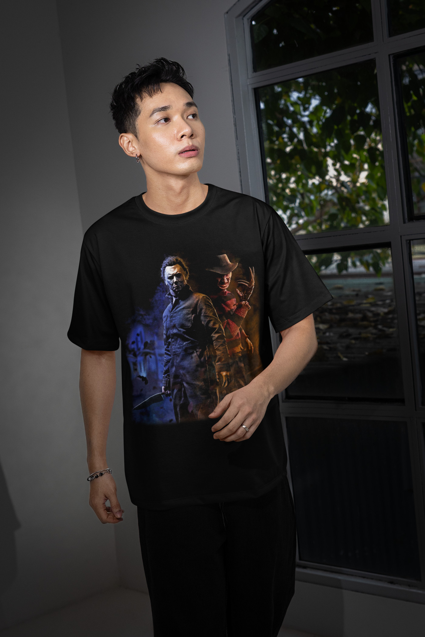 Halloween Transfer – Scary Movie Inspired Ready-to-Press Design for Shirts & Apparel