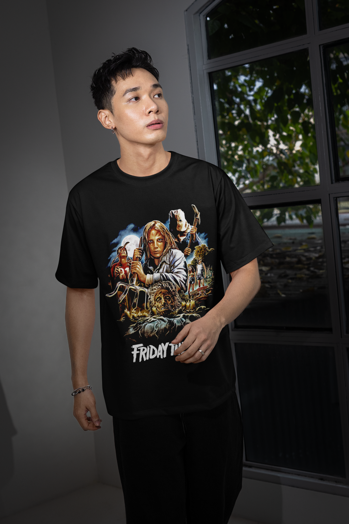 Halloween Transfer – Scary Movie Inspired Ready-to-Press Design for Shirts & Apparel