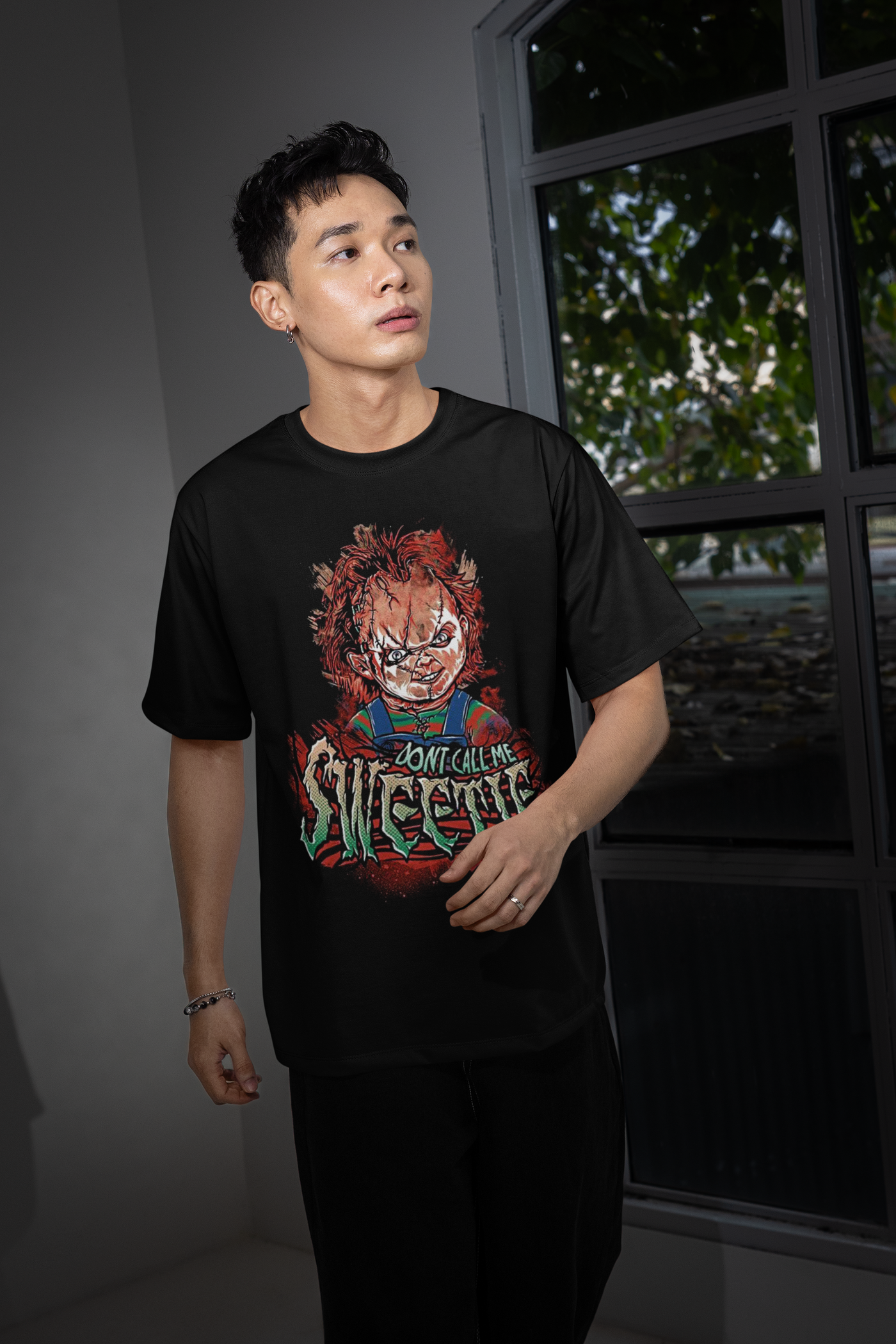 Halloween Transfer – Scary Movie Inspired Ready-to-Press Design for Shirts & Apparel
