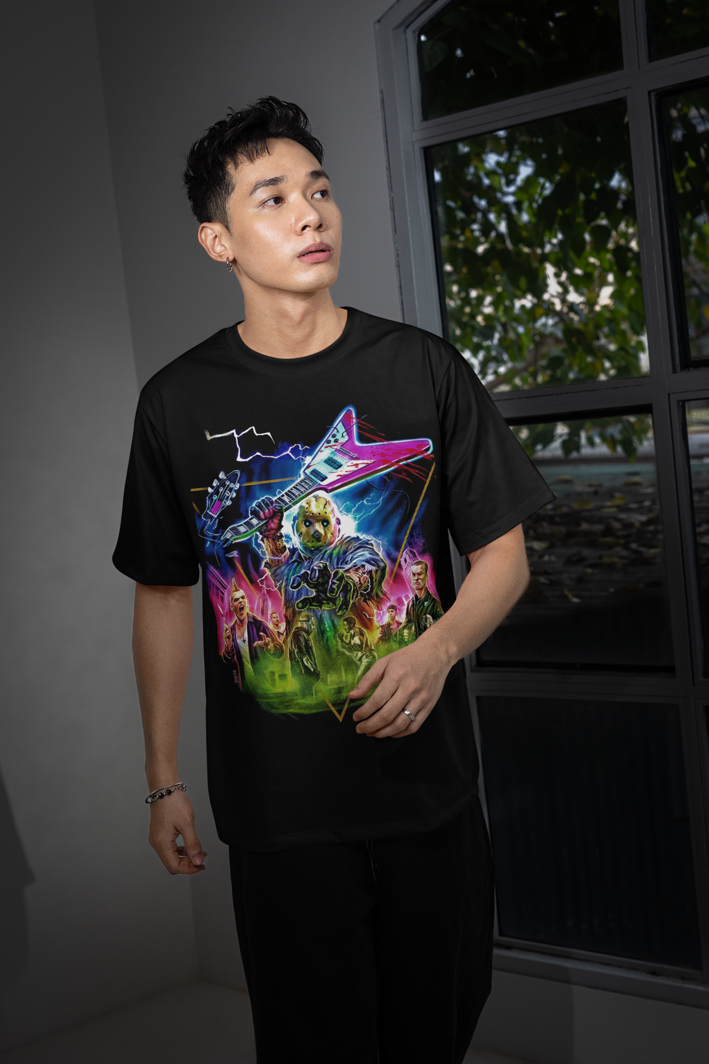Halloween Transfer – Scary Movie Inspired Ready-to-Press Design for Shirts & Apparel