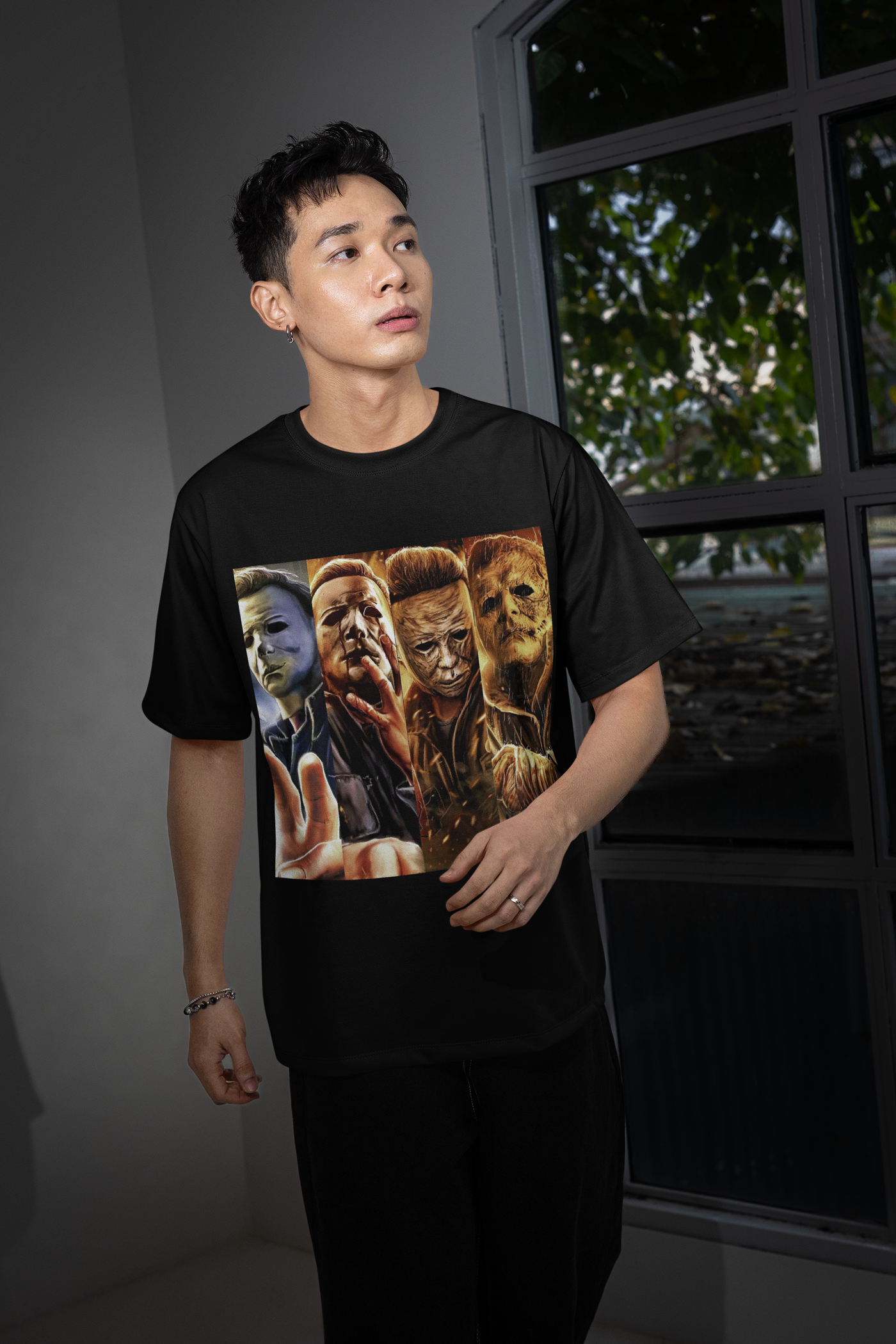 Halloween Transfer – Scary Movie Inspired Ready-to-Press Design for Shirts & Apparel