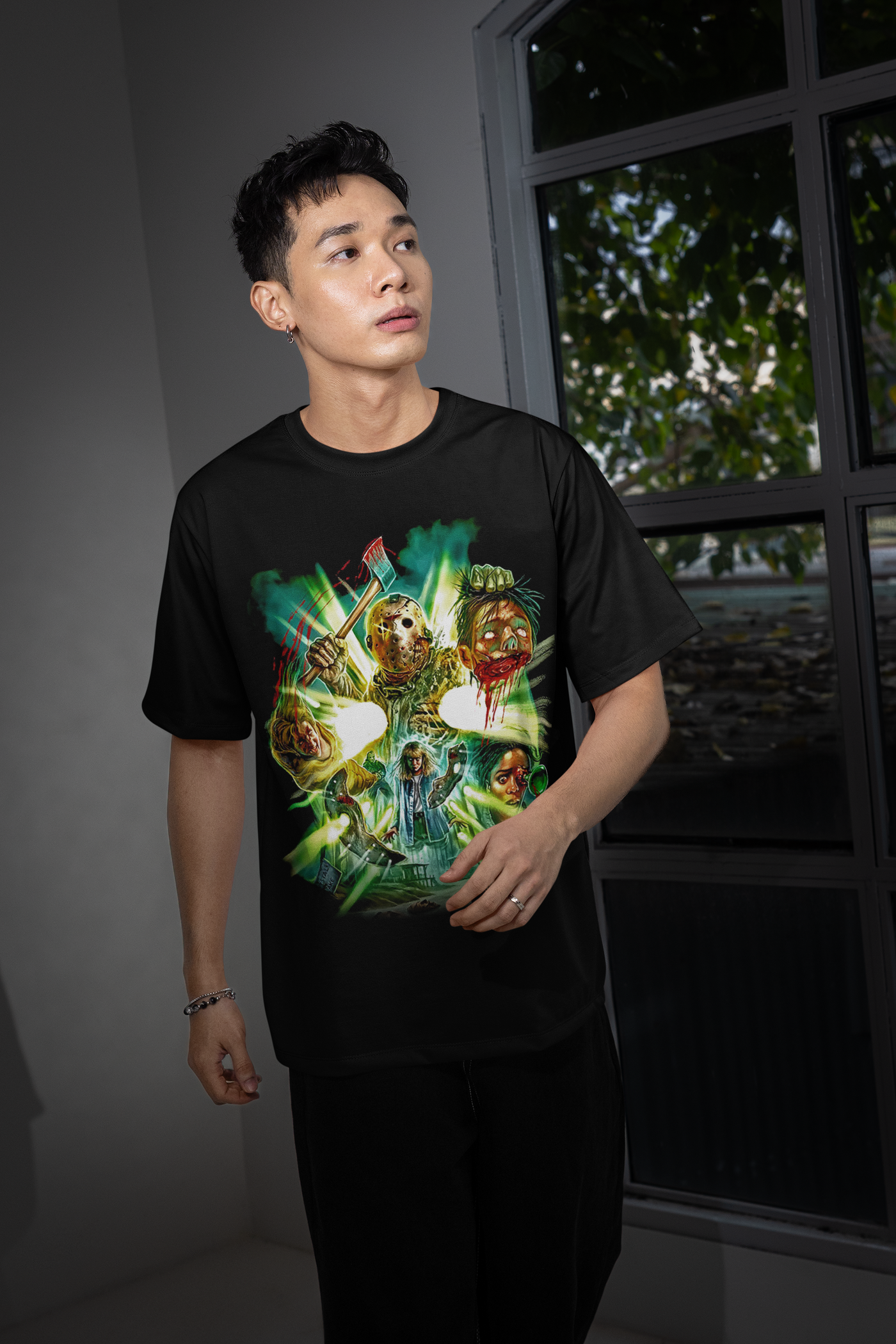 Scary Movie Halloween DTF Transfer – Spooky Horror Inspired Ready-to-Press Design