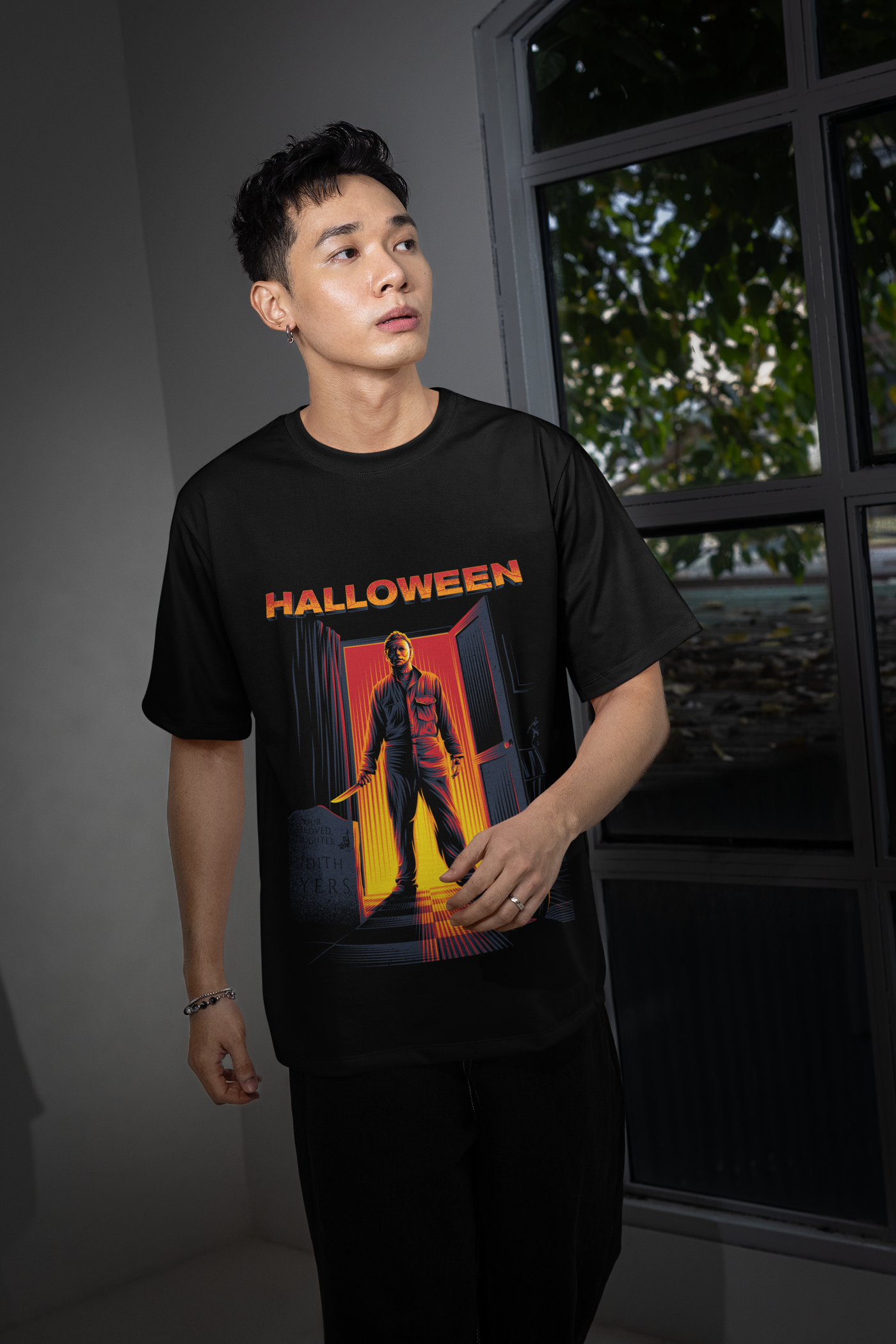 Scary Movie Halloween DTF Transfer – Spooky Horror Inspired Ready-to-Press Desig