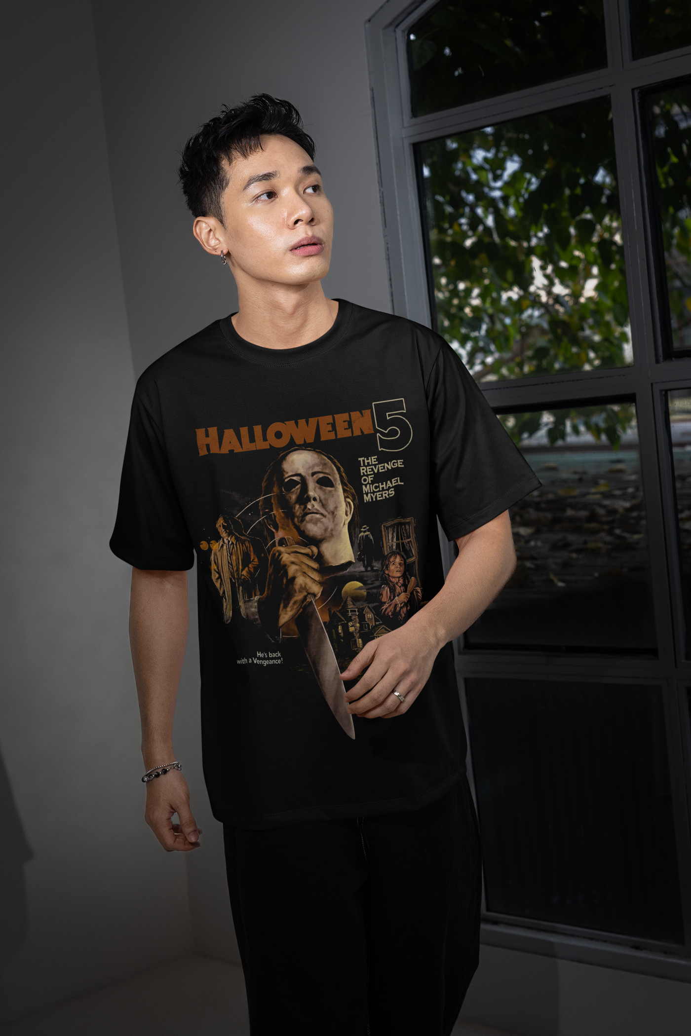 Scary Movie Halloween DTF Transfer – Spooky Horror Inspired Ready-to-Press Desig