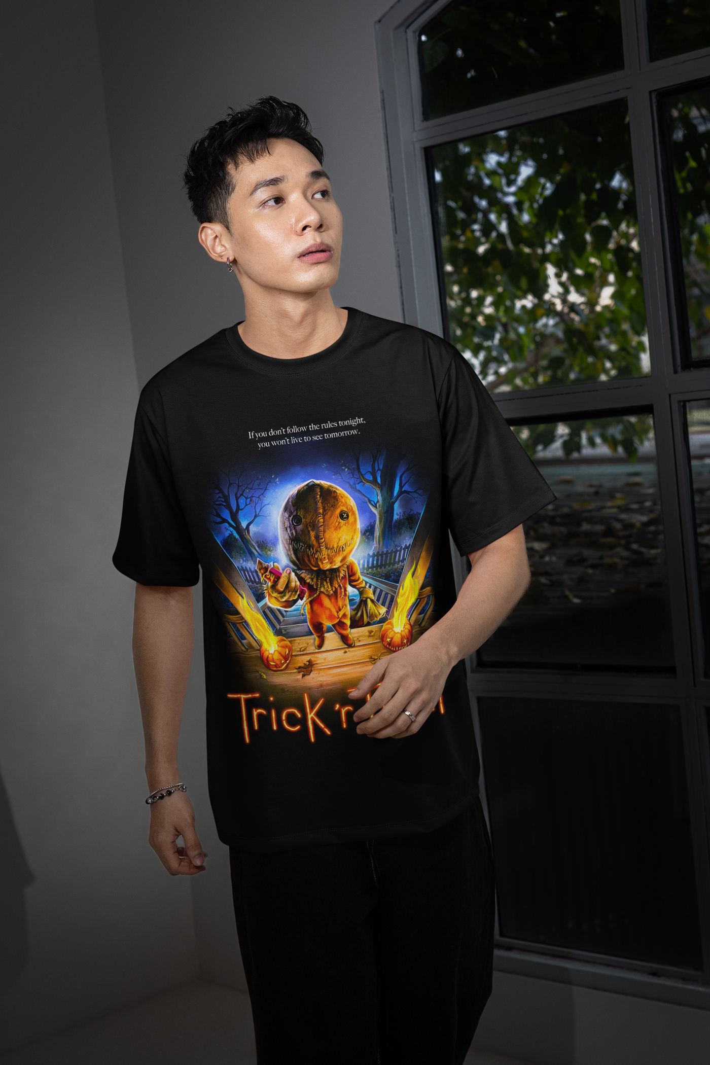 Scary Movie Halloween DTF Transfer – Spooky Horror Inspired Ready-to-Press Desig