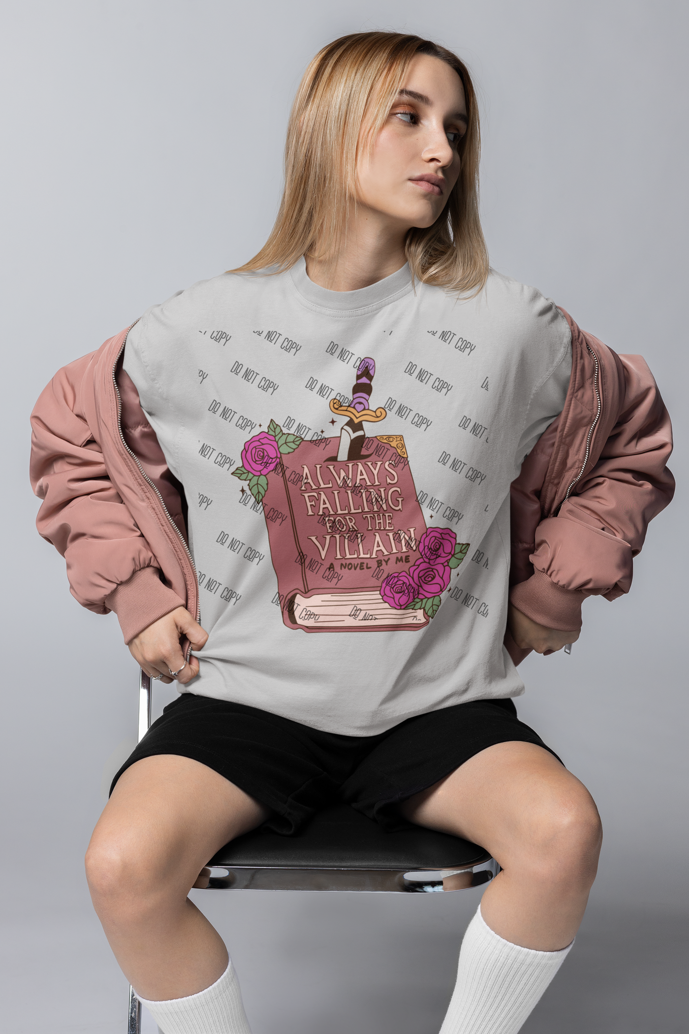 Always Falling for the Villain Gang Sheet DTF | Ready-to-Press | Bold & Edgy Design