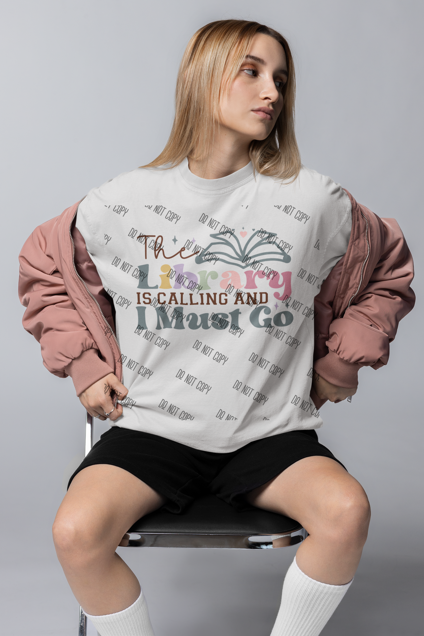 The Library is Calling, I Must Go – DTF Transfer for Book Lovers | Vibrant & Durable Print