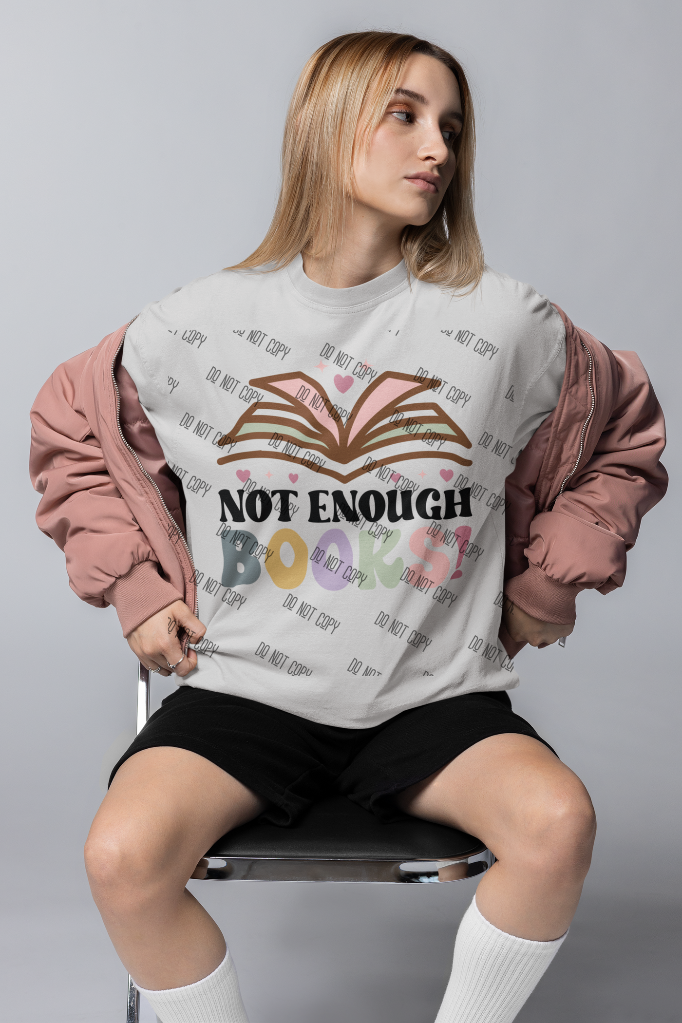 Not Enough Books DTF Ready-to-Press Transfer: For the True Book Lovers!