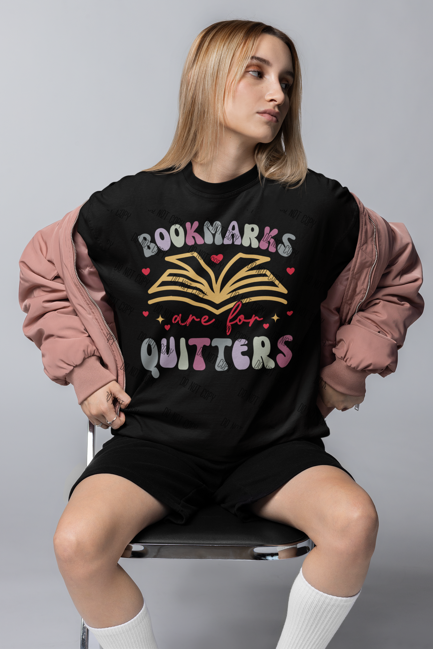 Bookmarks Are for Quitters DTF Ready-to-Press Transfer: For the Book Lovers Who Keep Reading!