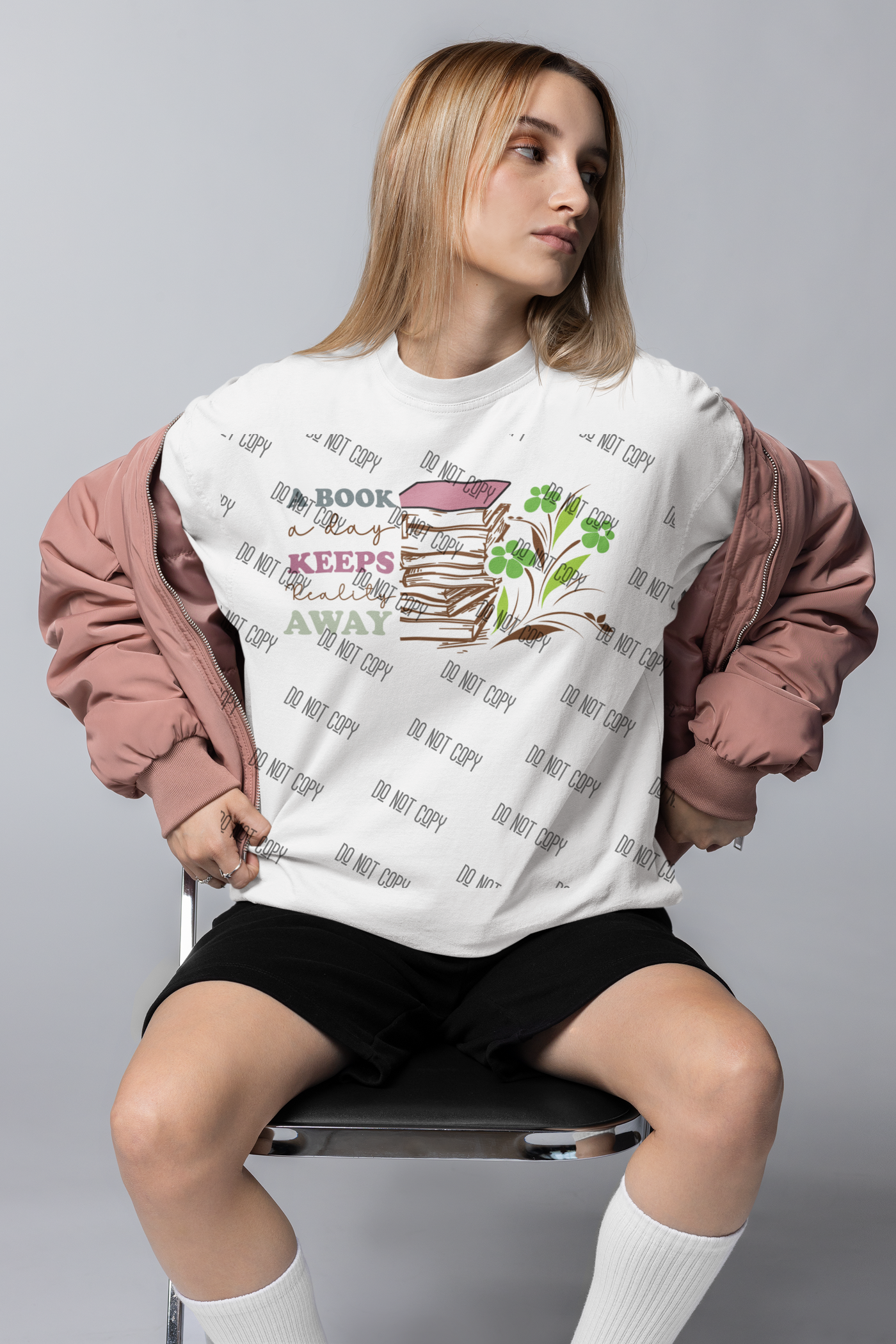 A Book a Day Keeps Reality Away – DTF Transfer for Book Lovers | Whimsical & Fun Design