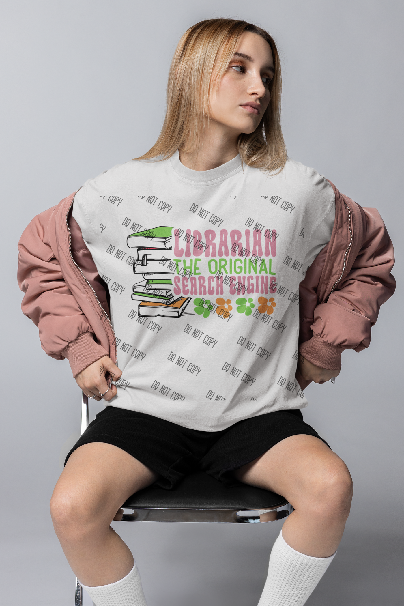 "Librarian: The Original Search Engine" – DTF Transfer for Librarians | Fun & Clever Design
