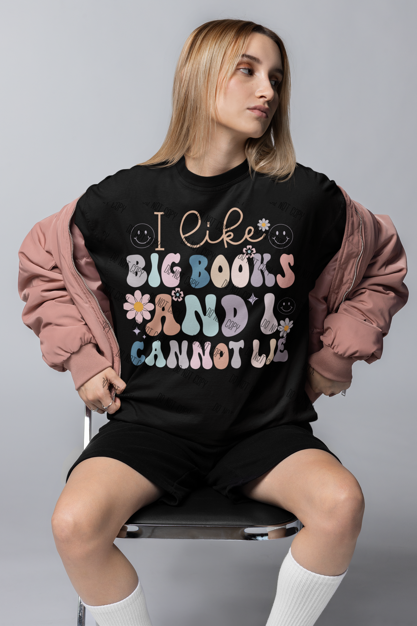 "I Like Big Books and I Cannot Lie" – DTF Transfer for Book Lovers | Fun & Bold Design