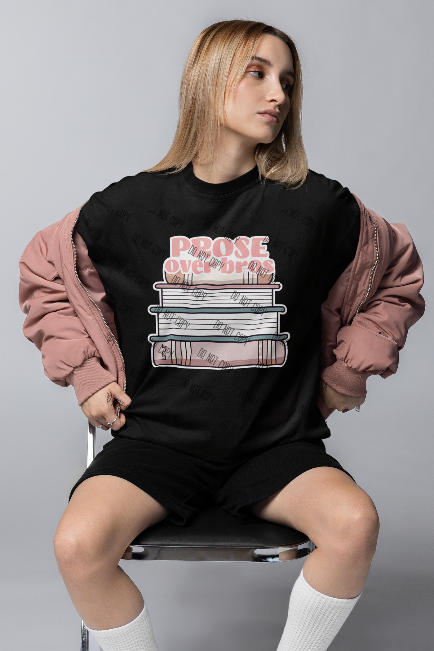 "Prose Over Bros" – DTF Transfer for Book Lovers | Fun & Sassy Design for Readers