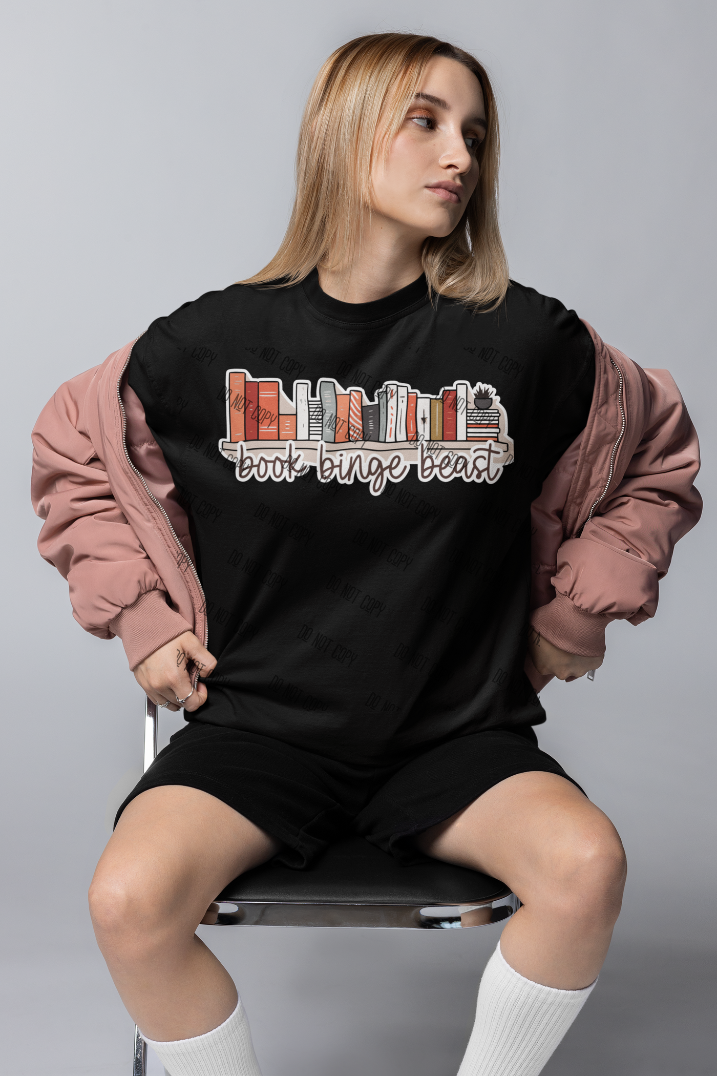 "Book Binge Beast" – DTF Transfer for Book Lovers | Bold & Fun Design for Avid Readers