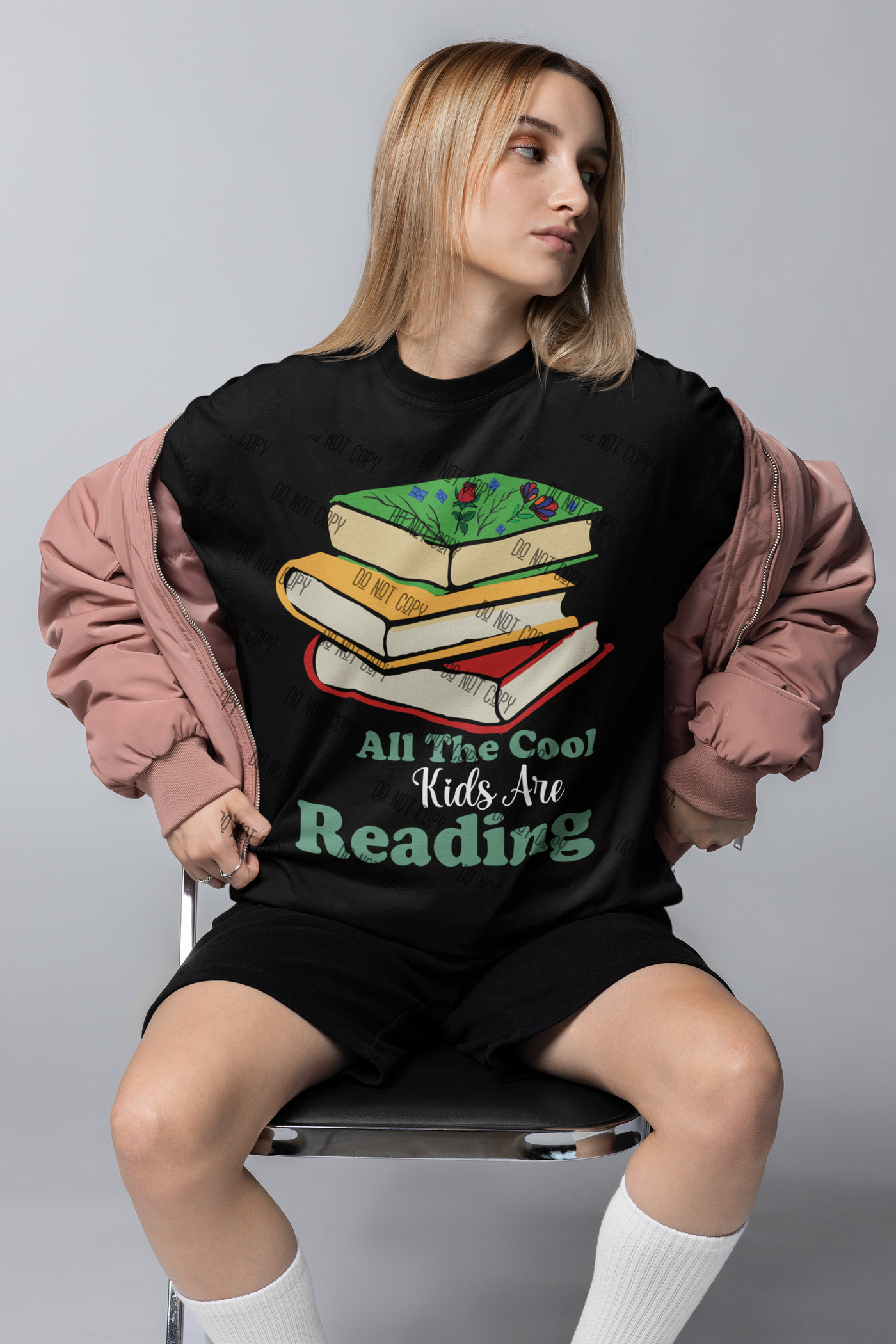 "All the Cool Kids Are Reading" – DTF Transfer for Book Lovers | Fun & Trendy Design for Avid Readers
