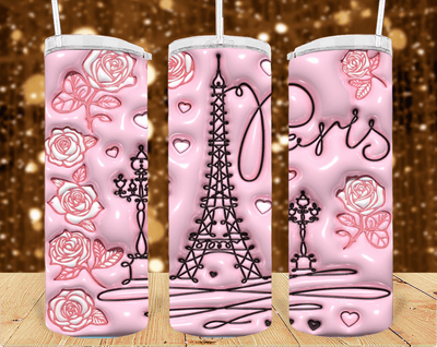 Paris 20oz Tumbler Sublimation Print - KT SUBLIMATION, DTF AND MORE LLC