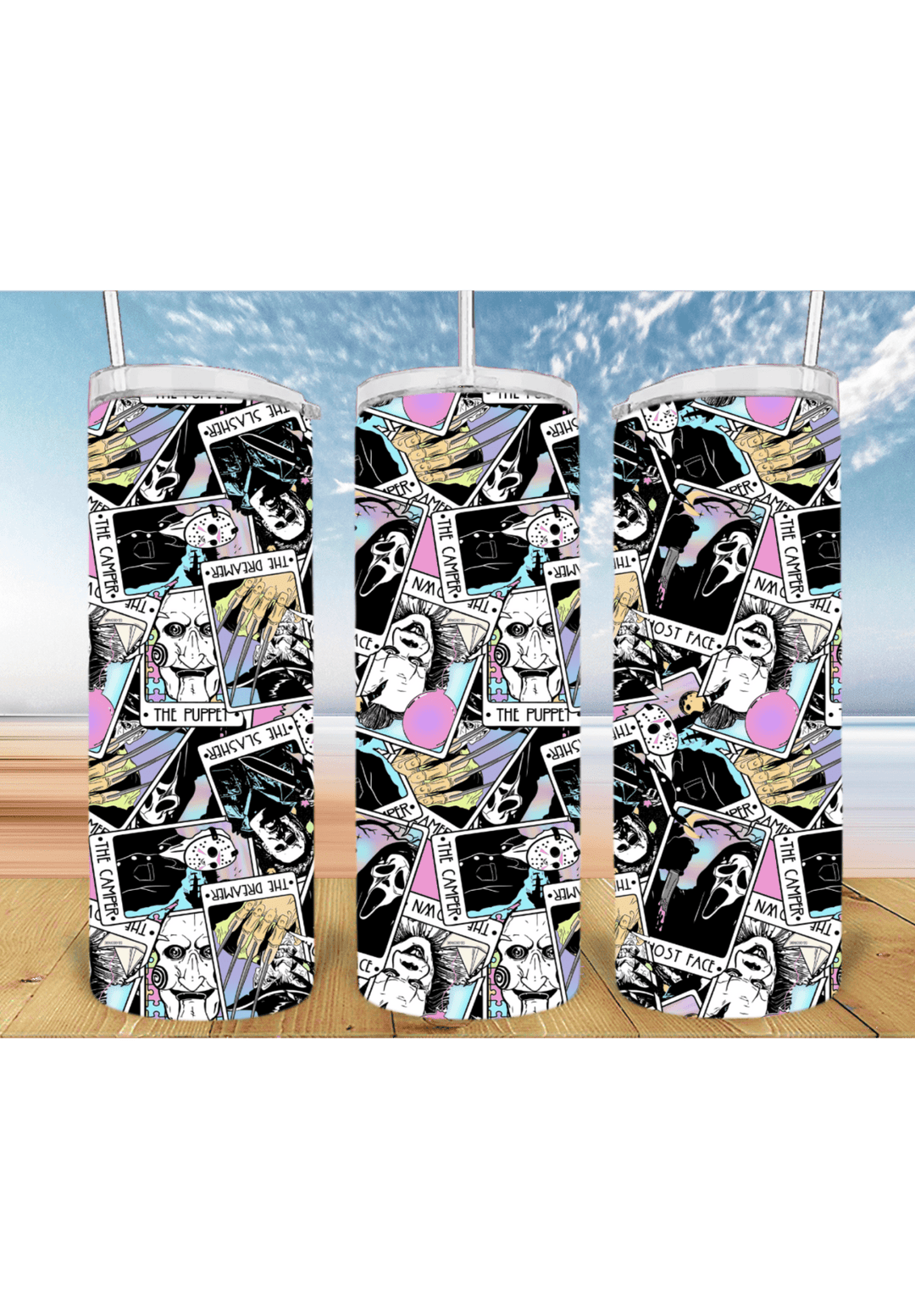 Pastel Horror Tarot 20oz Tumbler Sublimation Print - KT SUBLIMATION, DTF AND MORE LLC