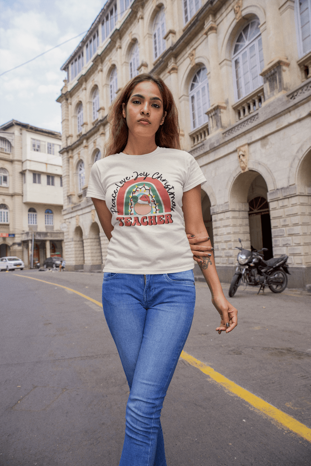 Peace Love Joy Christmas Teacher DTF - KT SUBLIMATION, DTF AND MORE LLC