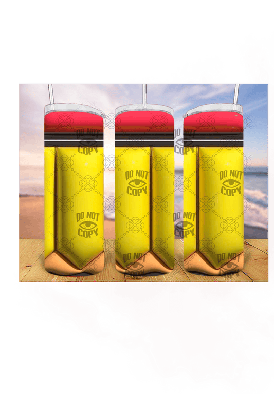 Pencil Teacher 3D 20oz Tumbler Sublimation Print - KT SUBLIMATION, DTF AND MORE LLC