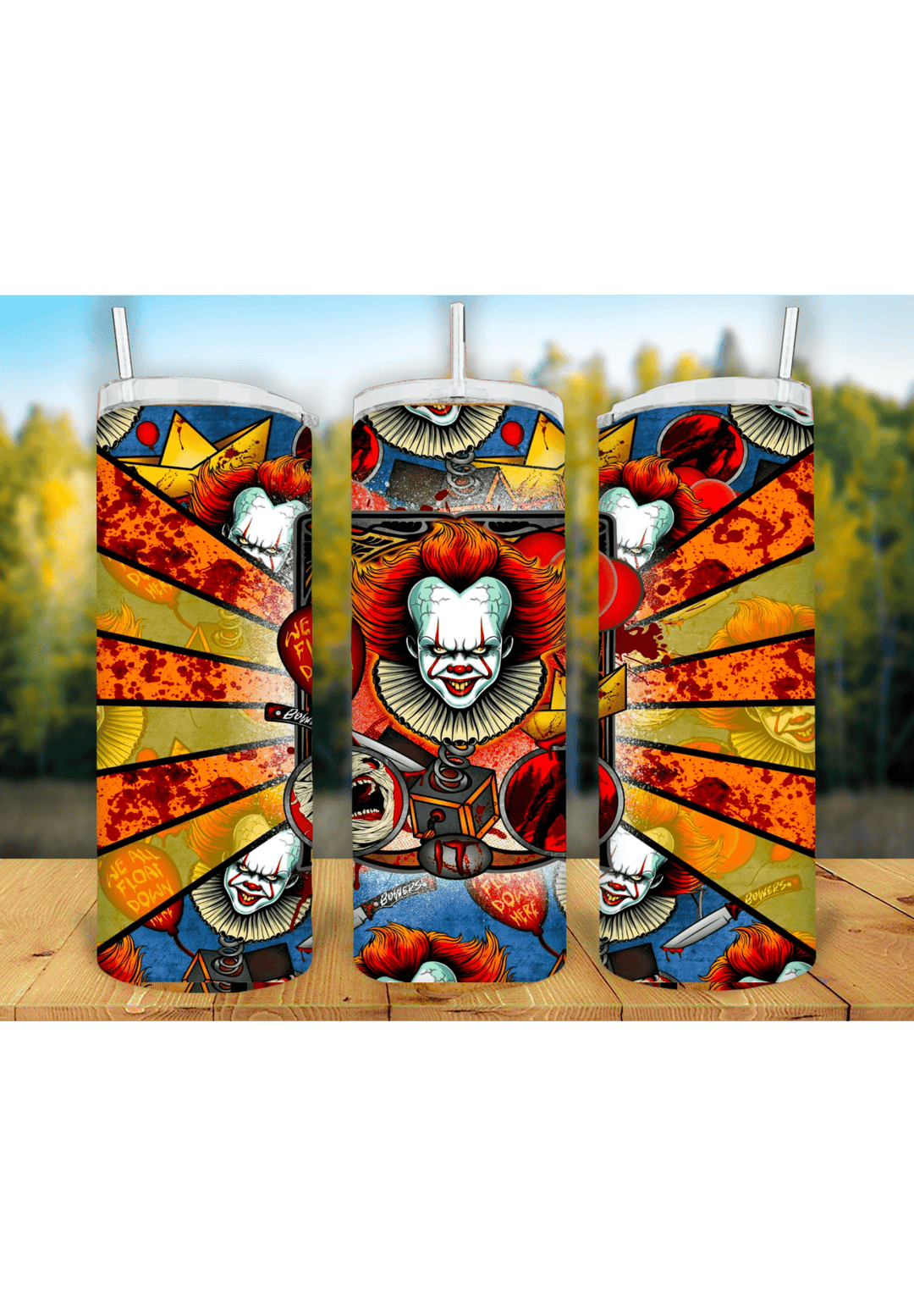 Penny wise Halloween 20oz Tumbler Sublimation Print - KT SUBLIMATION, DTF AND MORE LLC