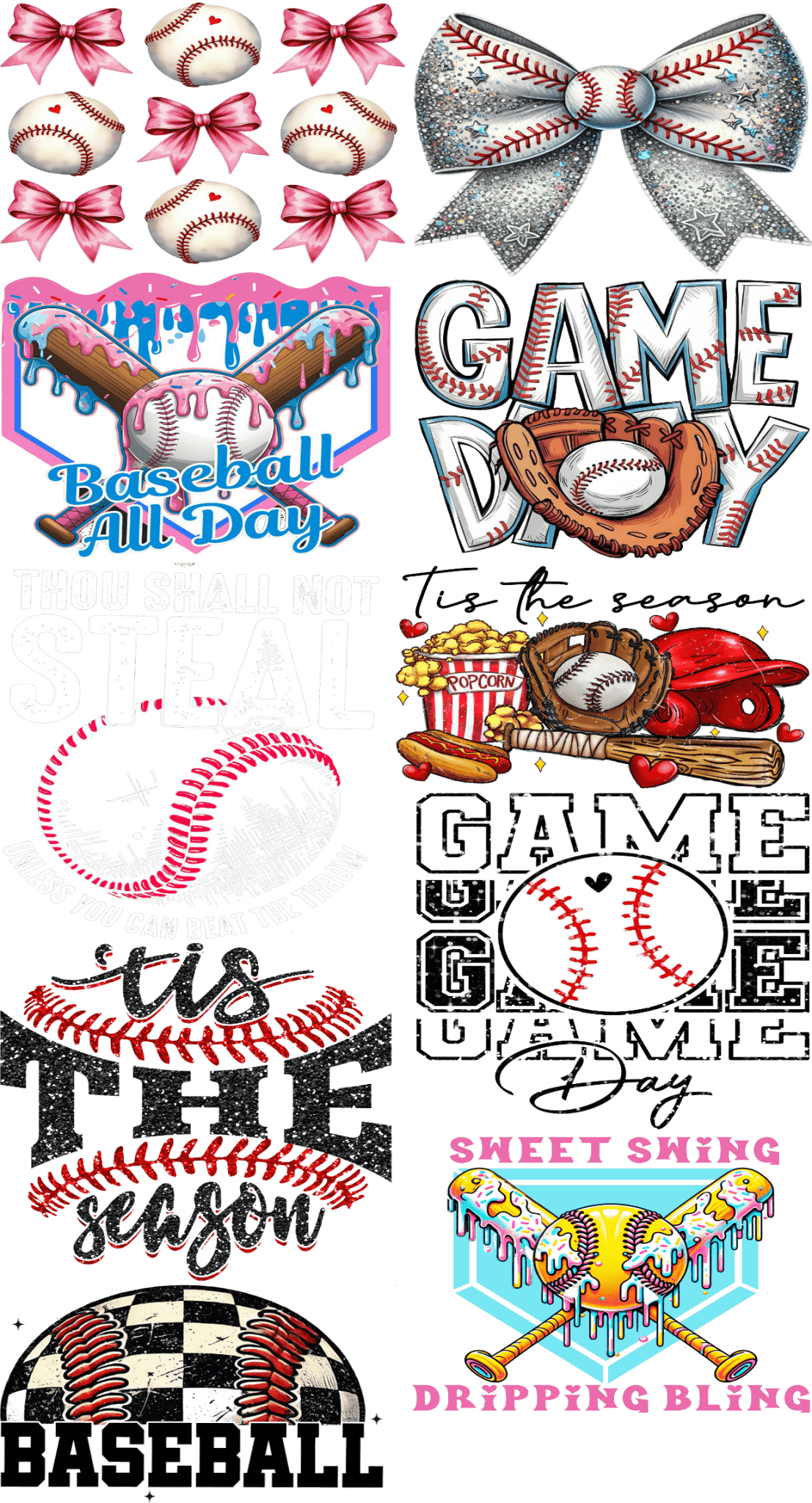 Pre - Made Baseball Season DTF Transfer – Perfect for Custom Sports Apparel! ⚾🔥 - KT SUBLIMATION, DTF AND MORE LLC