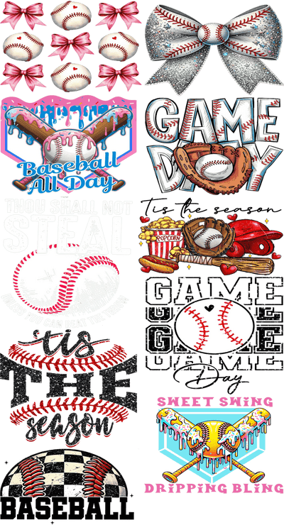 Pre - Made Baseball Season DTF Transfer – Perfect for Custom Sports Apparel! ⚾🔥 - KT SUBLIMATION, DTF AND MORE LLC