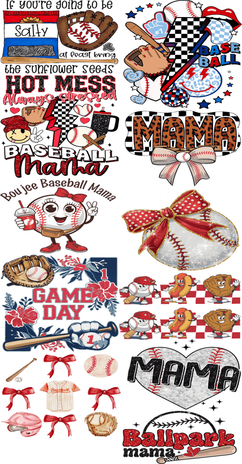 Pre - Made Baseball Season DTF Transfer – Perfect for Custom Sports Apparel! ⚾🔥 - KT SUBLIMATION, DTF AND MORE LLC