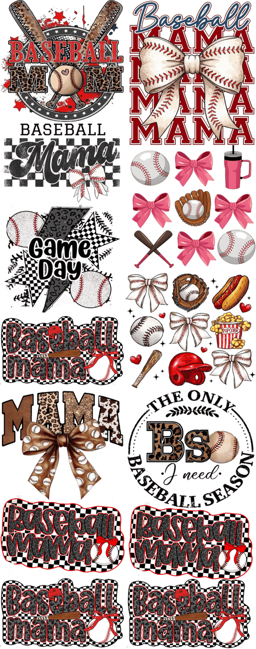 Pre - Made Baseball Season DTF Transfer – Perfect for Custom Sports Apparel! ⚾🔥 - KT SUBLIMATION, DTF AND MORE LLC
