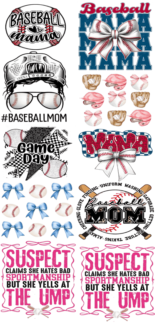 Pre - Made Baseball Season DTF Transfer – Perfect for Custom Sports Apparel! ⚾🔥 - KT SUBLIMATION, DTF AND MORE LLC