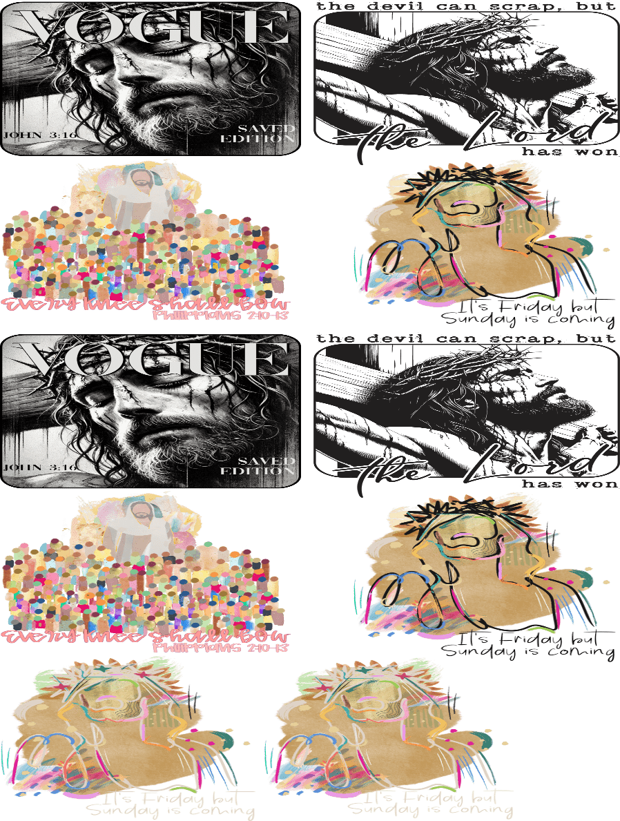 Pre - Made Christian DTF Transfer – Faith - Based Designs for Custom Apparel - KT SUBLIMATION, DTF AND MORE LLC