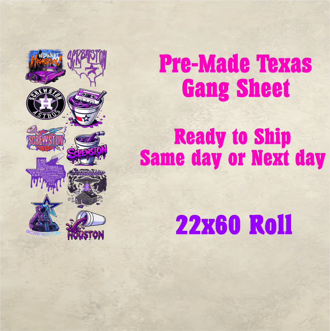 Pre - Made Screwton DTF Gang Sheet - KT SUBLIMATION, DTF AND MORE LLC
