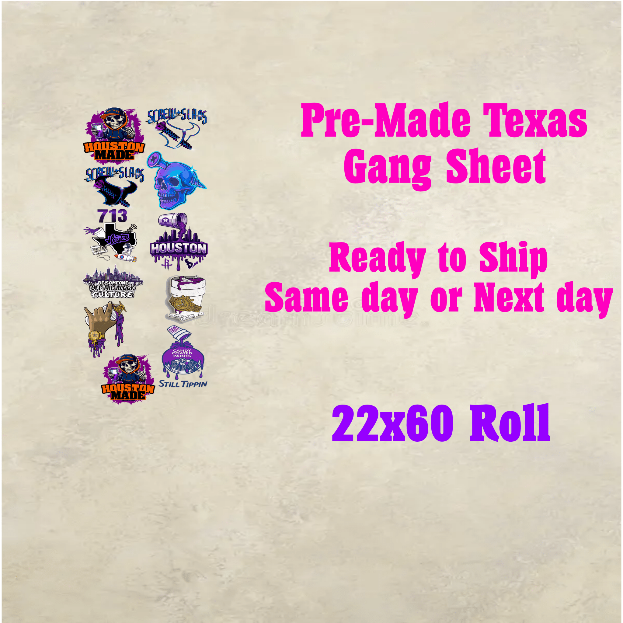 Pre - Made Screwton DTF Gang Sheet - KT SUBLIMATION, DTF AND MORE LLC