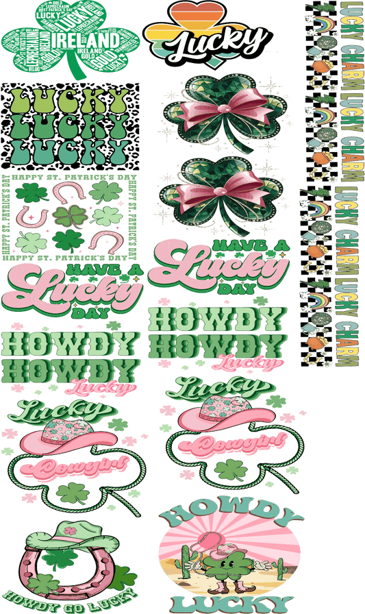 Pre - Made St. Patrick’s Day DTF Gang Sheet – Lucky & Festive Designs for Custom Apparel - KT SUBLIMATION, DTF AND MORE LLC