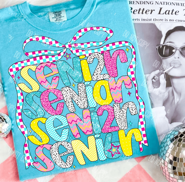 Preppy Graduation Senior 2026 DTF Transfer – Trendy Ready-to-Press Design for Custom Tees